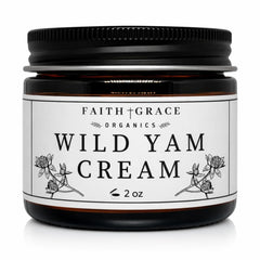 Faith and Grace Organics crema yam bote, posible apoyo al equilibrio hormonal.