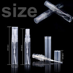 Atomizador plástico transparente de 3ml Fandamei, ligero y recargable para cosmética.