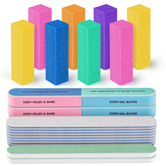 Fandamei bloque buffer uñas colores para pulir y brillo suave