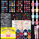 Caja del kit Fandamei con organizador para uñas de niñas, opción práctica para manualidades.