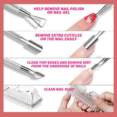 Cepillo para uñas Fandamei, limpia restos de polvo y gel.