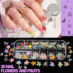 Fandamei adornos dorados para uñas con brillo duradero