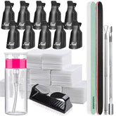 Clips de FANDAMEI para quitar esmalte gel con sujeción precisa para retirar gel sin dañar uñas.
