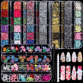 FANDAMEI encantos para uñas flores hawaianas 3D para un acabado elegante
