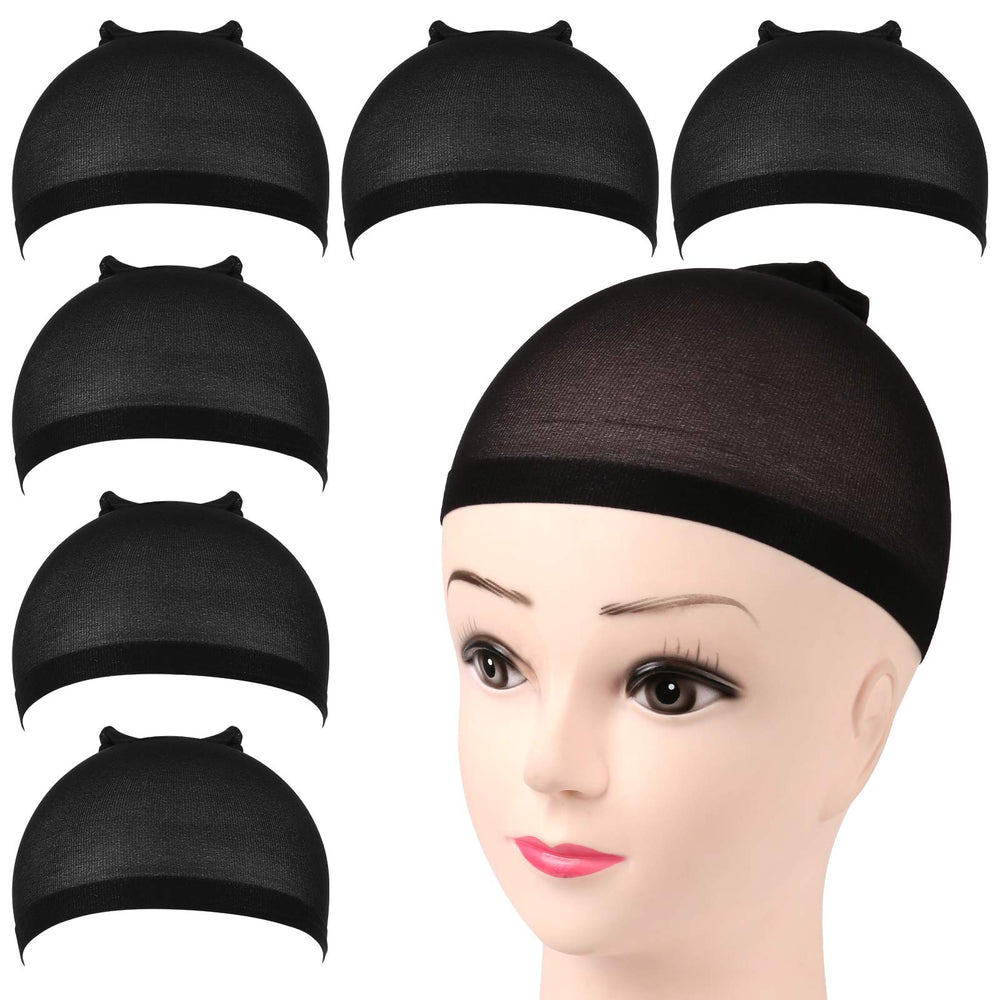 Gorra para peluca Fandamei de nailón negro, ajuste cómodo.
