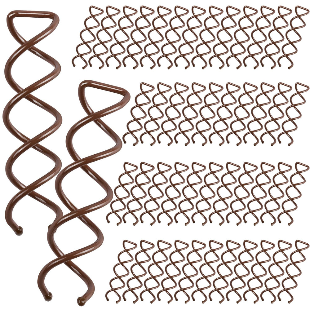 Pasador espiral FANDAMEI marrón para pelo; agarre seguro y cómodo.