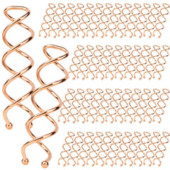 Pin espiral Fandamei en oro rosa para pelo, agarre seguro y estiliza cualquier peinado.