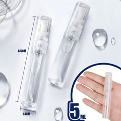 Botellas spray Fandamei 5ml transparentes con tapa a rosca para evitar fugas.