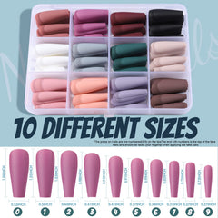 Fandamei uñas postizas mate en 12 colores sólidos para combinar con cualquier look.
