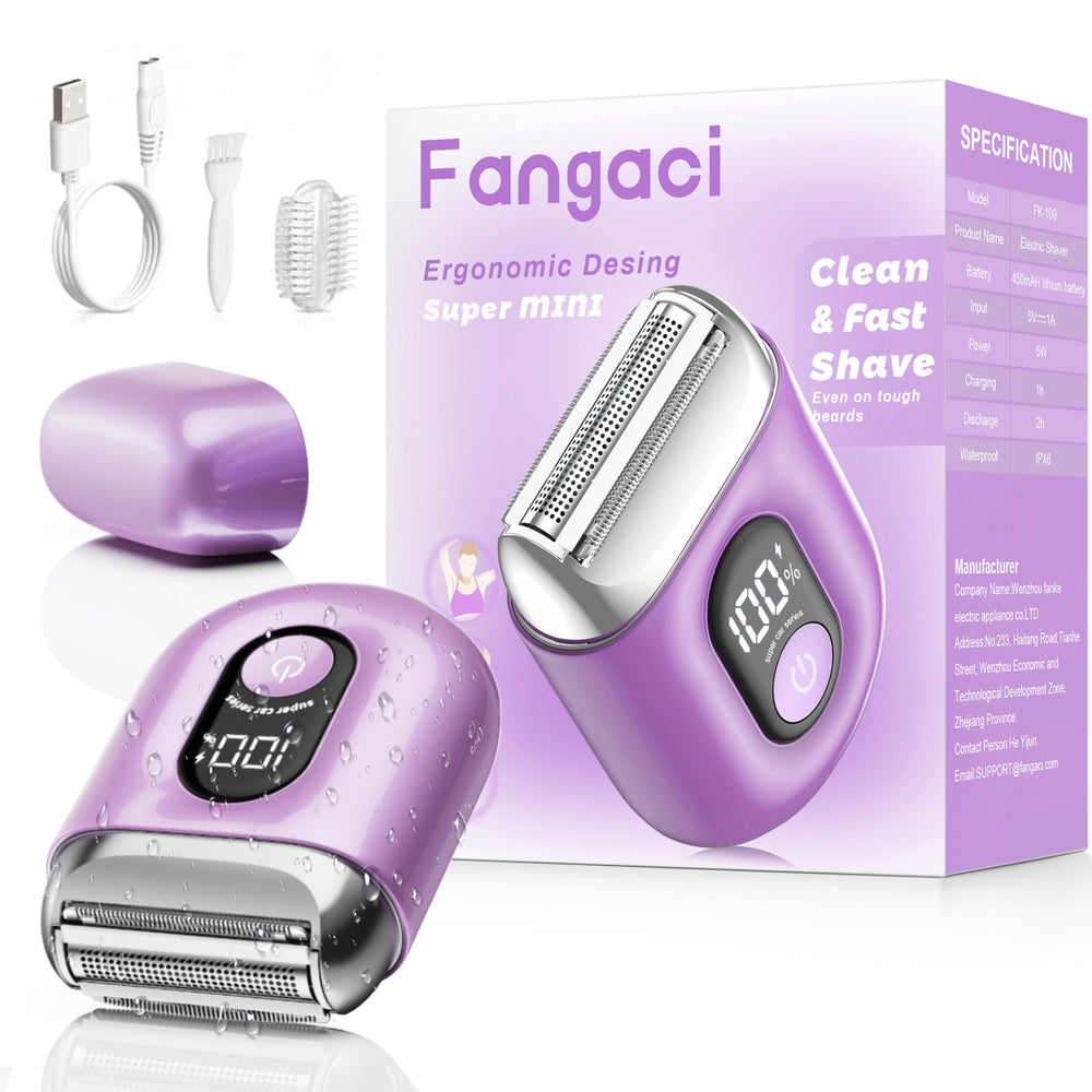 Fangaci Afeitadora para Mujer, compacto y ergonómica para viaje diario