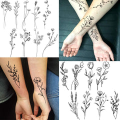 FANRUI conjunto de flores 3D para arte corporal y diseño propio