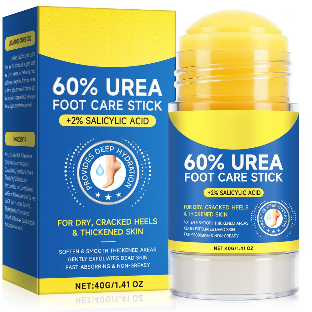 FANSHI Crema Urea 60% en barra aplicada en talones para hidratación localizada.