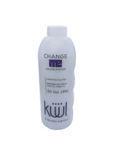 Fantasy Nails Kuul Change Me Peroxide 30 Volume bottle ready for color lift and pigment clarification.