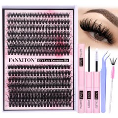 FANXITON kit DIY de 280 piezas para pestañas en clusters, look personalizable