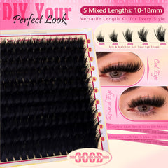 Pestañas FANXITON espigas D Curl 10-18mm para estilo versátil.