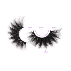 Pestañas FANXITON mink sintéticas 20 mm, banda de algodón para aplicar cómodo.