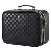Faquenc sac maquillage avec miroir LED à double couche et rangement optimal