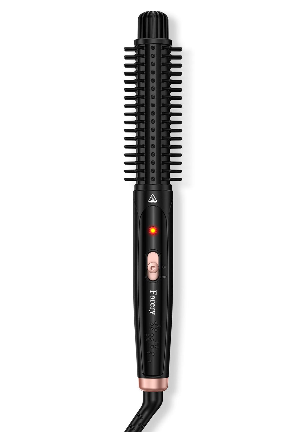 Farery cepillo termico 1 pulgada para rizos naturales, deslizamiento suave.