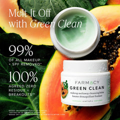 Farmacy Green Clean textura cremosa ideal para desmaquillar.