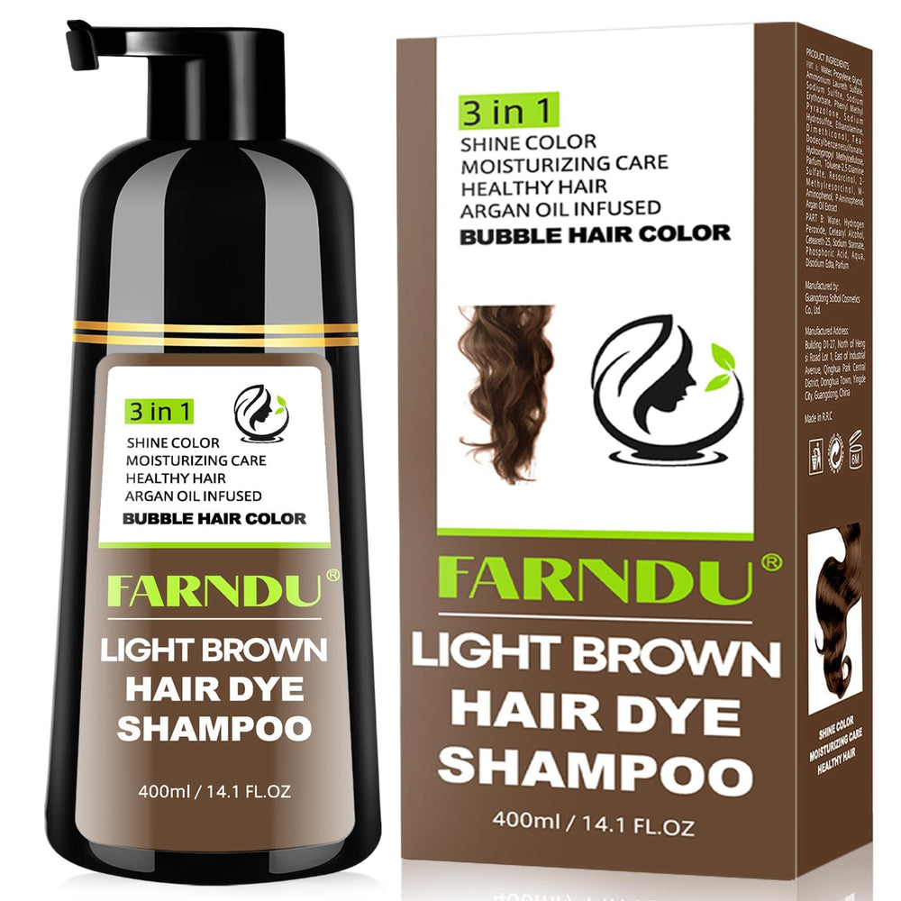 Farndu tinto shampoo cubre canas con efecto natural.