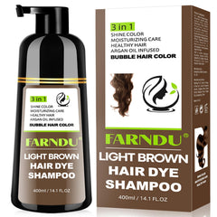 Farndu tinto shampoo cubre canas con efecto natural.