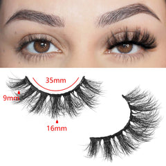 Pestañas FARRED 16 mm dramáticas para realzar la mirada sin esfuerzo.