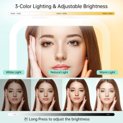 FASCINATE Iluminación de tres colores para diferentes escenas de maquillaje