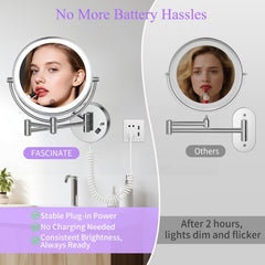 FASCINATE dimmable brightness for tailored makeup sessions