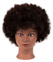 FASHION COLOR CARE: detalle de cabello humano rizado en maniquí para demostraciones