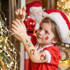 Tatuaje Father.Son Árbol navideño, brillo para la noche.