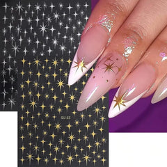 FBABFBUO pegatinas estrellas 4 puntas para decoraciones duraderas
