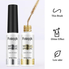 Fcozpjk liner diseño para trazos precisos en uñas con pincel fino