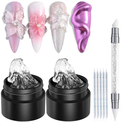 Gel transparente de Fcozpjk para esculturas 3D en uñas, crea volumen sin pegarse.
