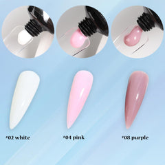 Kit Fcozpjk gel poly mauve para uñas extendidas con aspecto natural.