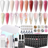 Fcozpjk kit con gel de uñas poly 15 ml para extensiones duraderas
