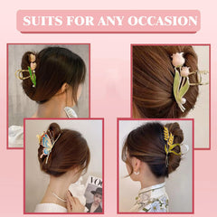 FDBJulyy pinza floral diseño flor, ideal para mantener el cabello ordenado.