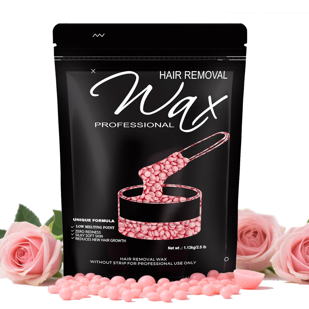FEAMIRIA perlas de cera 2-5lb, aplicación suave para depilación sin tiras y resultados duraderos.
