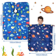 FEBSNOW capa para niños con dinosaurios, añade diversión durante el peinado y corte.