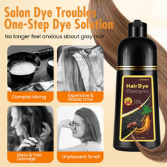 Color coverage achieved with Fedulili instant dark coffee dye shampoo