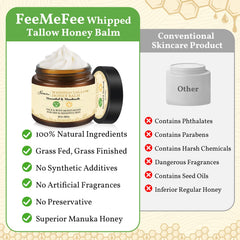FeeMeFee ingredientes puros: grasa de res, miel y aceite de oliva