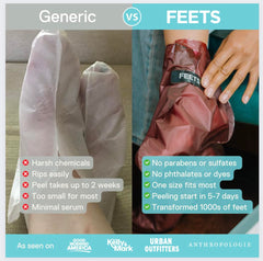 FEETS mascarilla pie exfoliante con empaque visible para limpieza suave