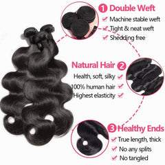 feibin-cabello-brasileno-virgen-onda-natural: tacto suave para peinados diarios.