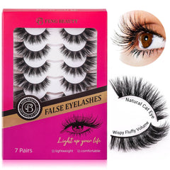 FENG BEAUTY pestañas estilo ojo felino finas y esponjosas para un look natural con volumen