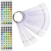 Fenkon palitos de muestra para esmalte transparentes que muestran el color con claridad.