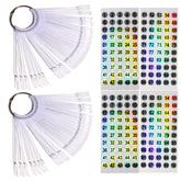 FENKON palitos de muestra para uñas transparentes, ideales para exhibir colores con claridad.
