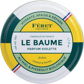 Feret Parfumeur Bálsamo Multipropósito Violeta en lata, hidratación suave para labios y piel.
