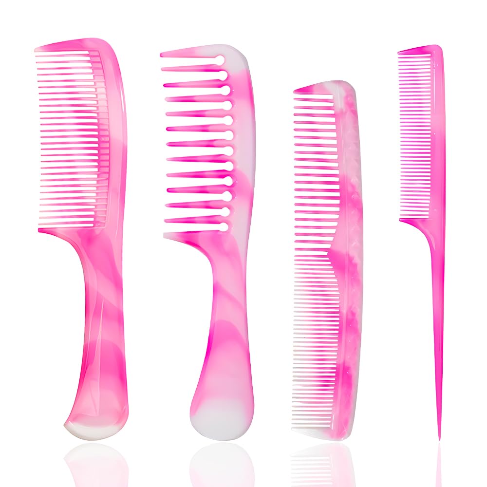 FHALLYNN peine dientes anchos para cabello rosado, desenreda sin tirar.