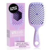 Cepillo UNbrush de FHI Heat con cerdas DuoFlex para deshacer nudos sin dolor.