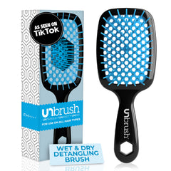 Pincel FHI Heat UNbrush con cerdas DuoFlex antiestáticas para desenredar sin tirones.