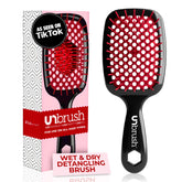 UNbrush desenredante suave de FHI Heat con cerdas DuoFlex para cabello sin tirones.